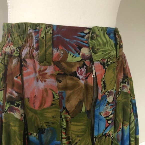 Handmade floral midi skirt - Picture 3 of 4